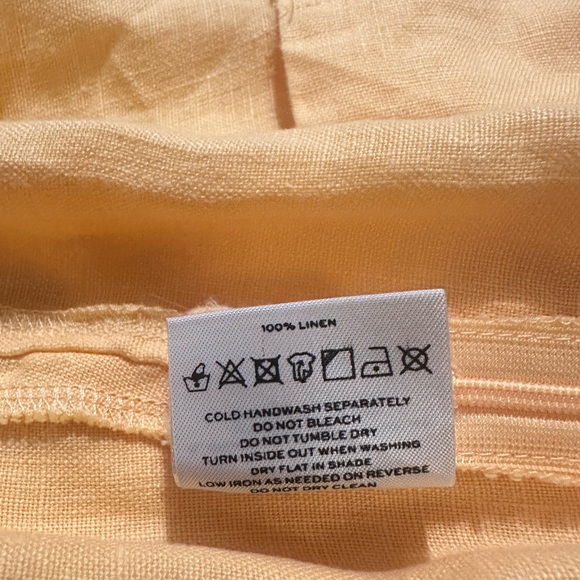 Faithfull the Brand Apricot Linen High Waist Belted Skort Size 4 - Picture 5 of 5